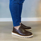 Mocasín de hombre con suela de tractor, Martin Brown 