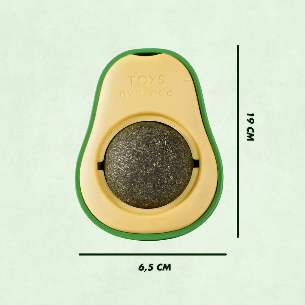 Aguacate de juguete con hierba gatera para gatos