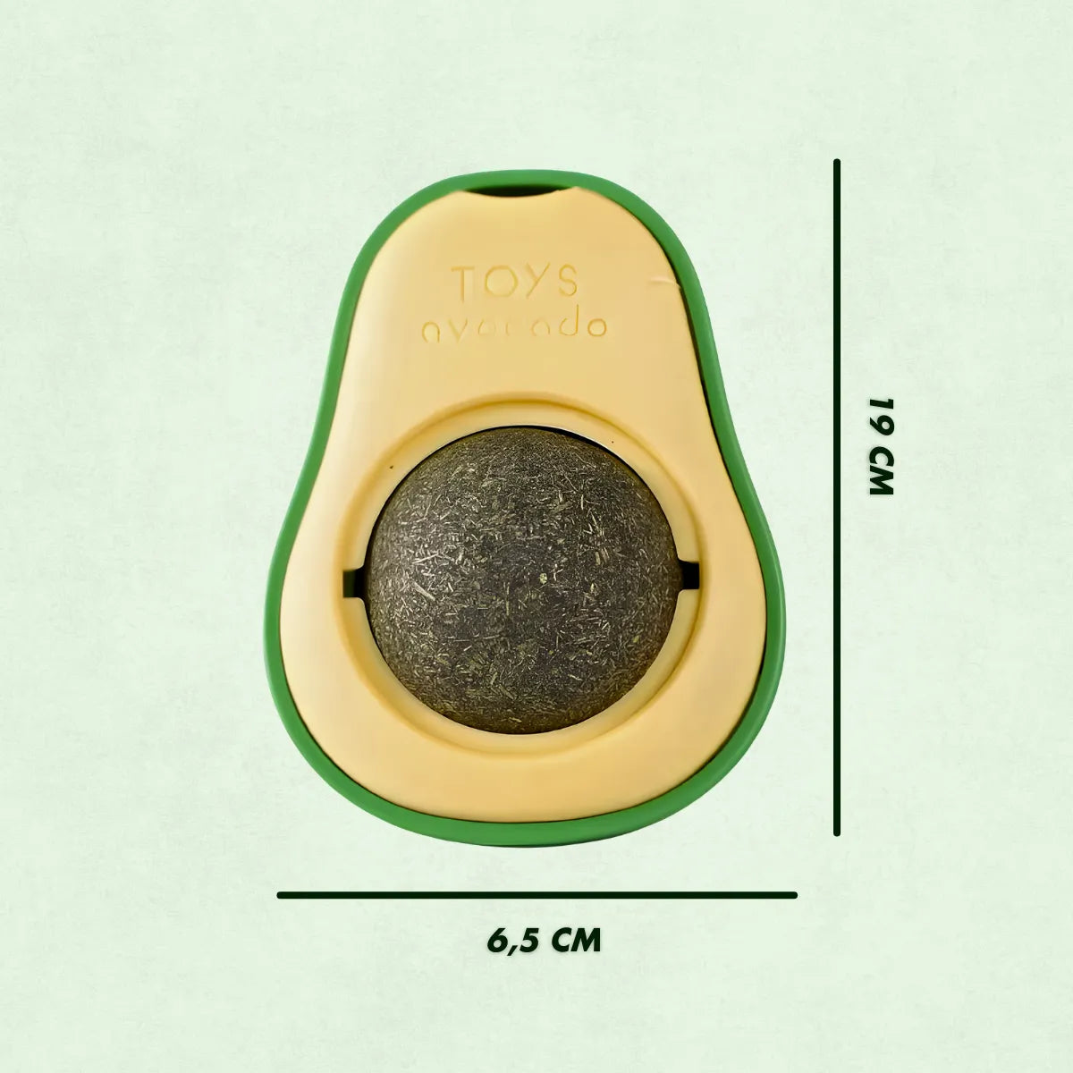 Aguacate de juguete con hierba gatera para gatos