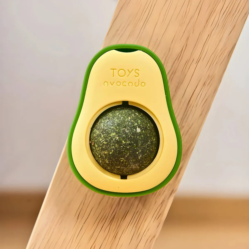 Aguacate de juguete con hierba gatera para gatos
