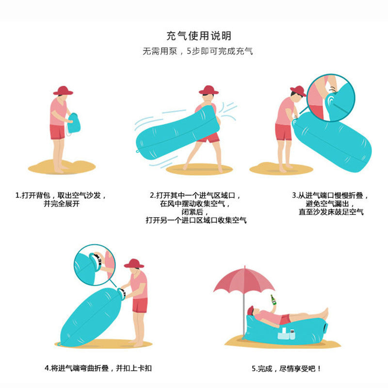 Sofá inflable portátil para relajarse en cualquier lugar 