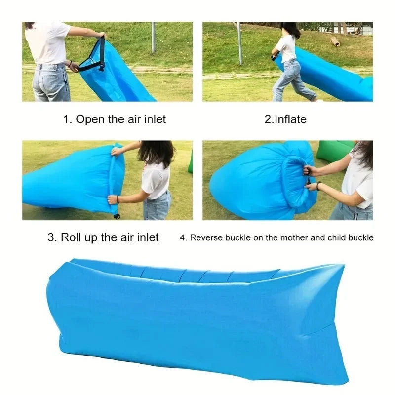 Sofá inflable portátil para relajarse en cualquier lugar 