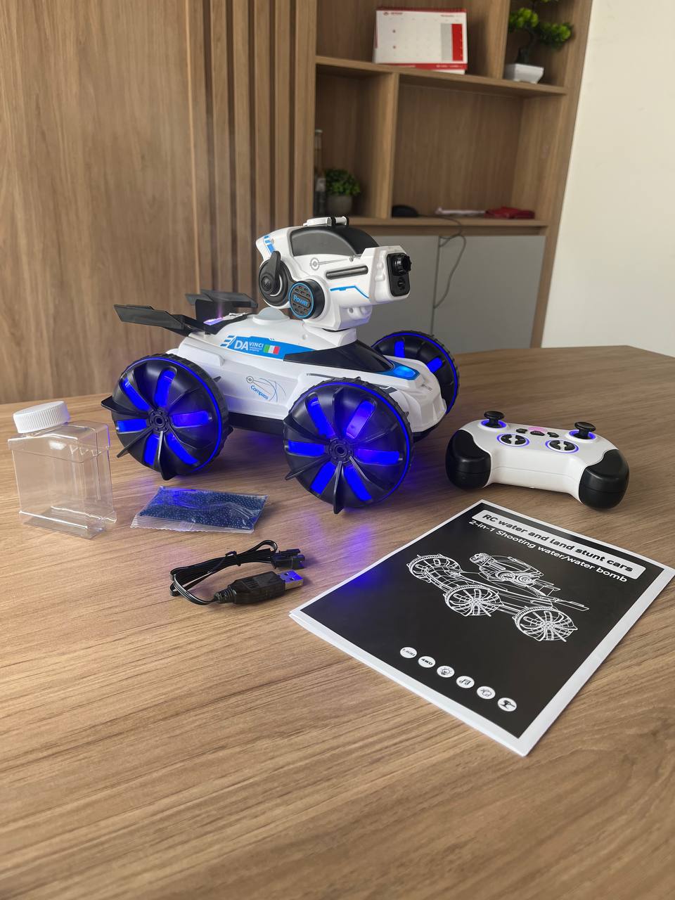 Coche anfibio Da Vinci 2.0 – RC 360° Hidrogel + Todoterreno 