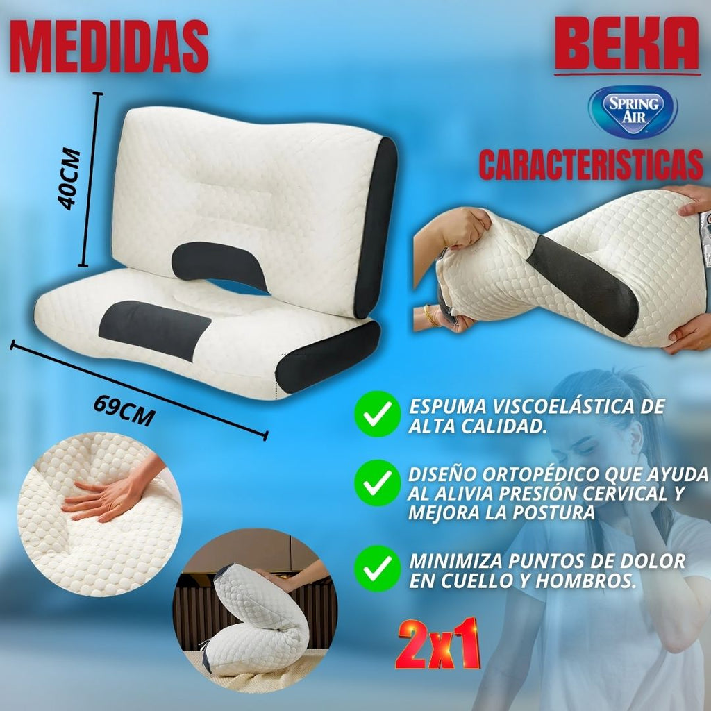 pack de 2 Almohada Ortopédicas |Spring Air® |