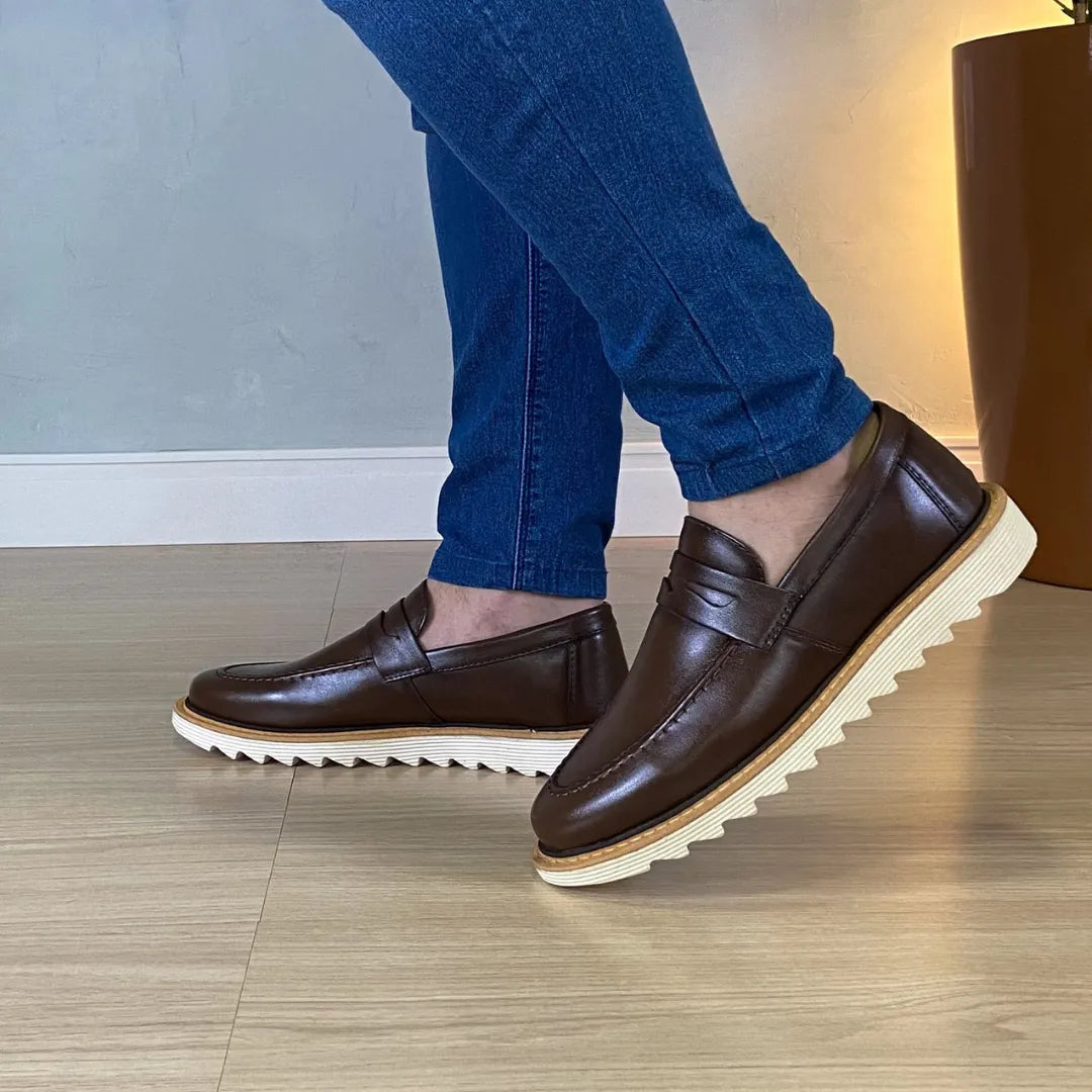 Mocasín de hombre con suela de tractor, Martin Brown 