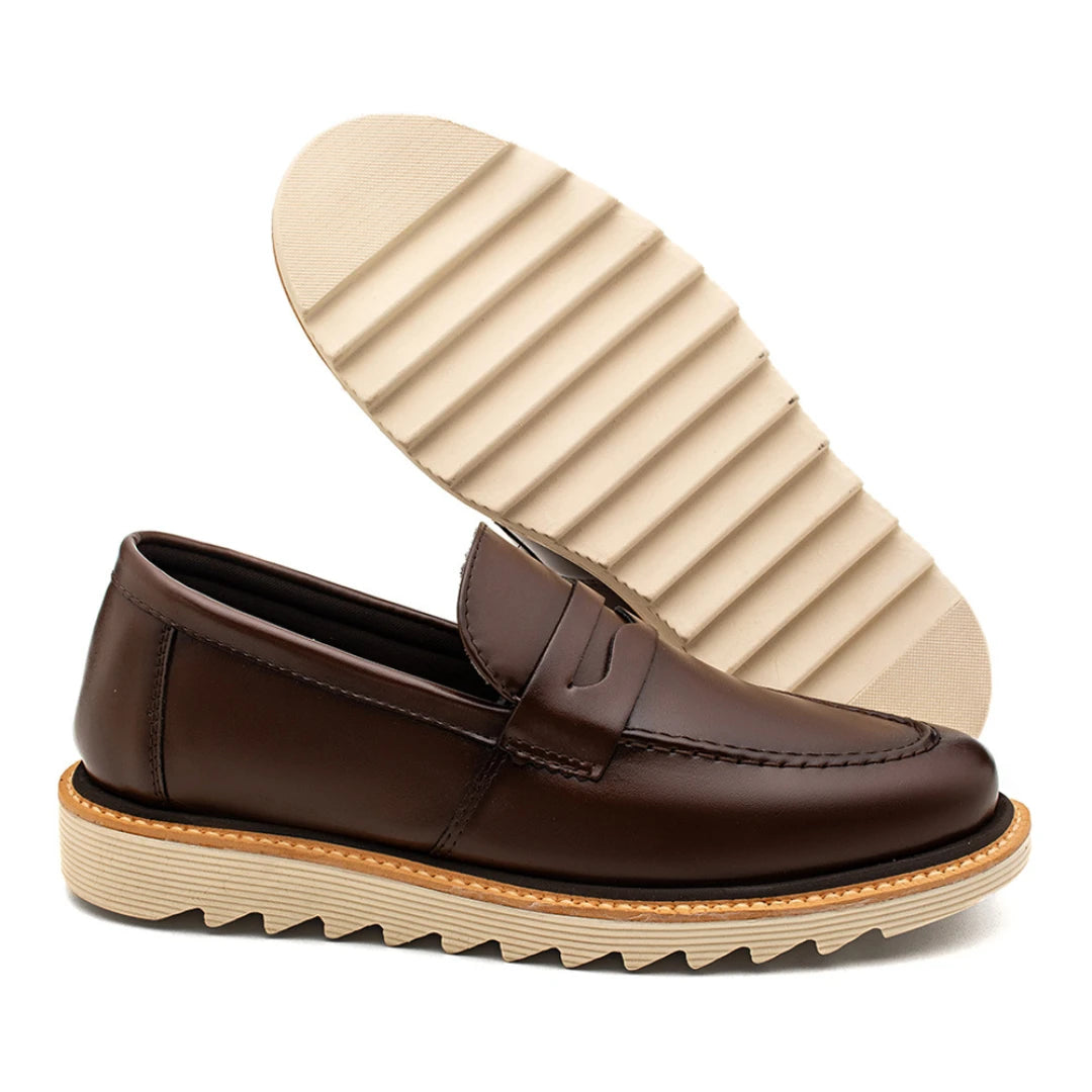 Mocasín de hombre con suela de tractor, Martin Brown 