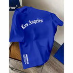 Camiseta informal de algodón para hombre - Los Ángeles
