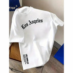 Camiseta informal de algodón para hombre - Los Ángeles
