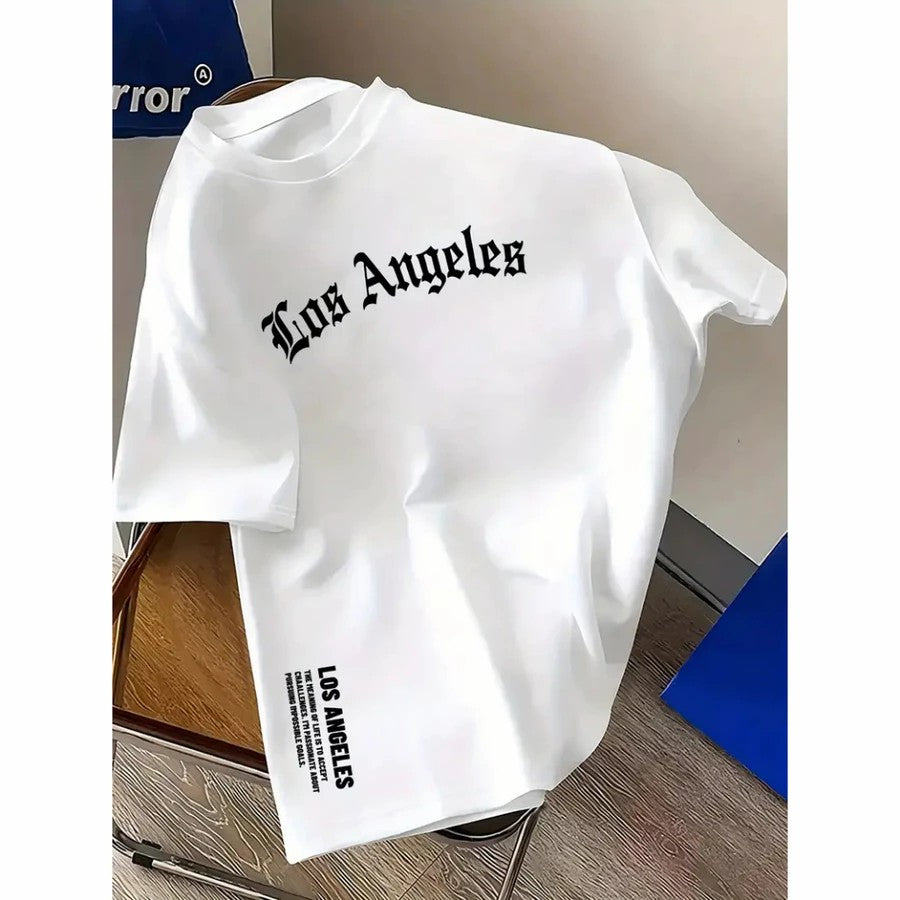 Camiseta informal de algodón para hombre - Los Ángeles