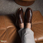 Mocasines de piel marrón para hombre de Dolph