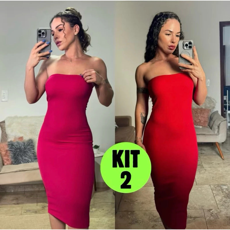 Vestido sin tirantes