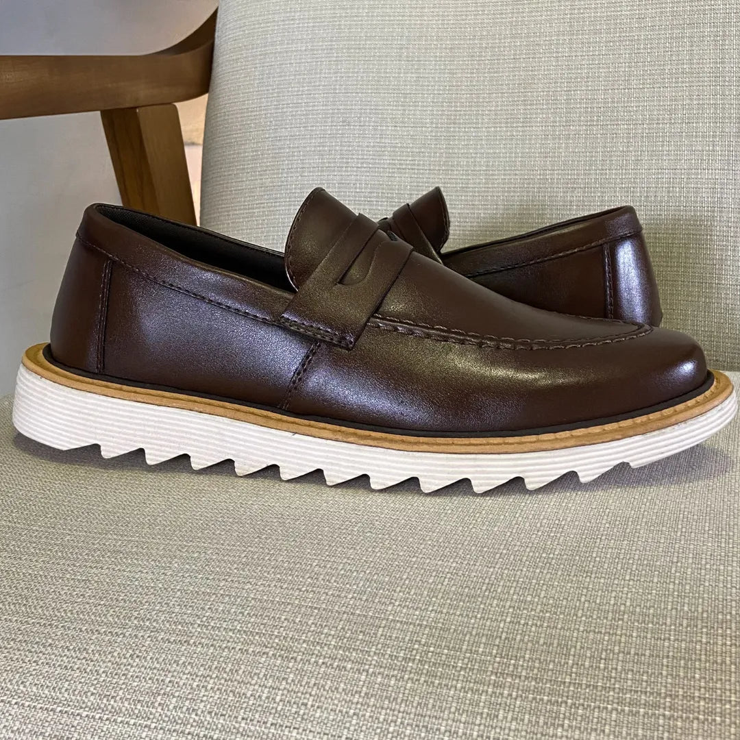 Mocasín de hombre con suela de tractor, Martin Brown 