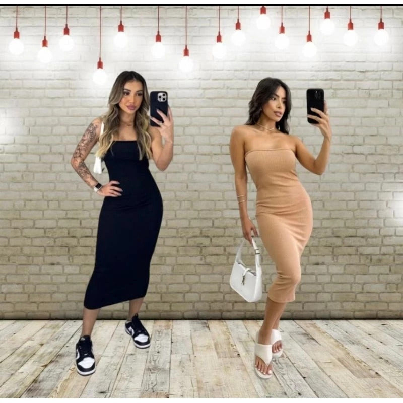 Vestido sin tirantes