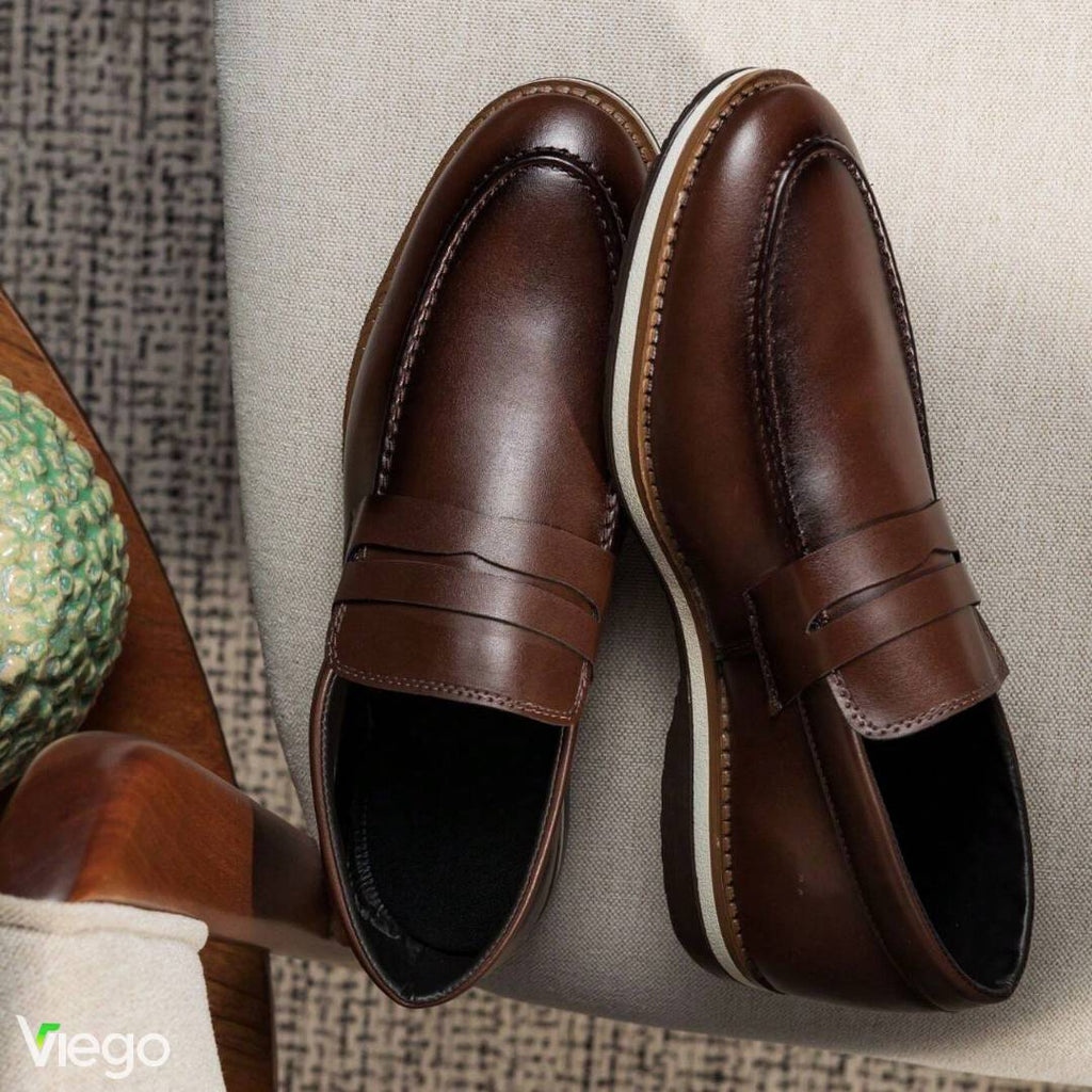 Mocasines de piel marrón para hombre de Dolph