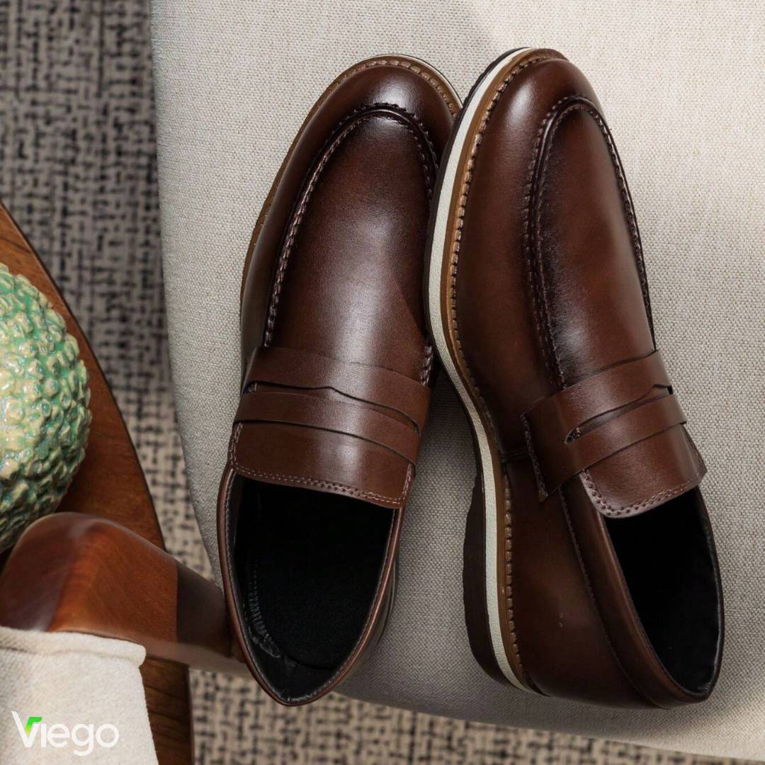 Mocasines de piel marrón para hombre de Dolph