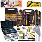 Juego de herramientas de 246 piezas en estuche con juego de llaves de vaso hexagonales