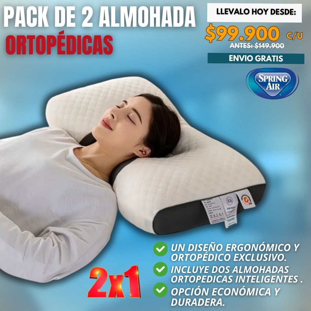 pack de 2 Almohada Ortopédicas |Spring Air® |